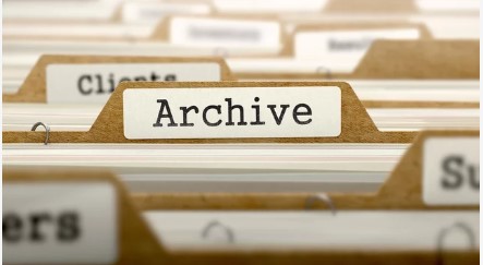Folders with words Archive visible on one of the Tabs