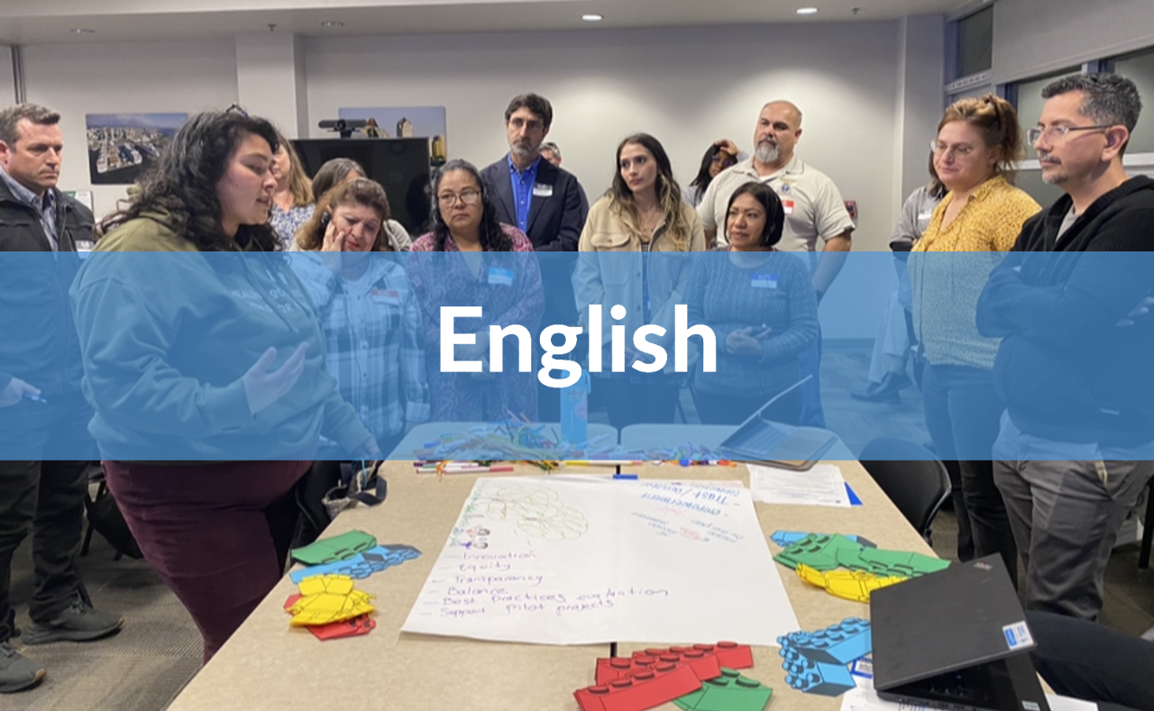 Link button to Portside Community Emissions Reduction Plan in English.